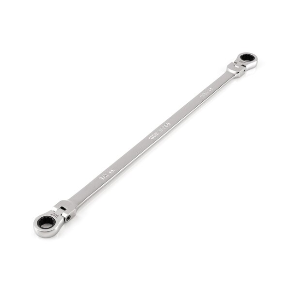 1/2 x 9/16 Inch Long Flex Head 12-Point Ratcheting Box End Wrench
